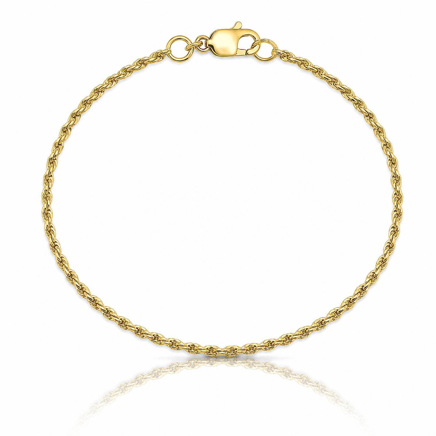 10k 1.15mm D/C Machine Made Rope Chain - Lifestyle View