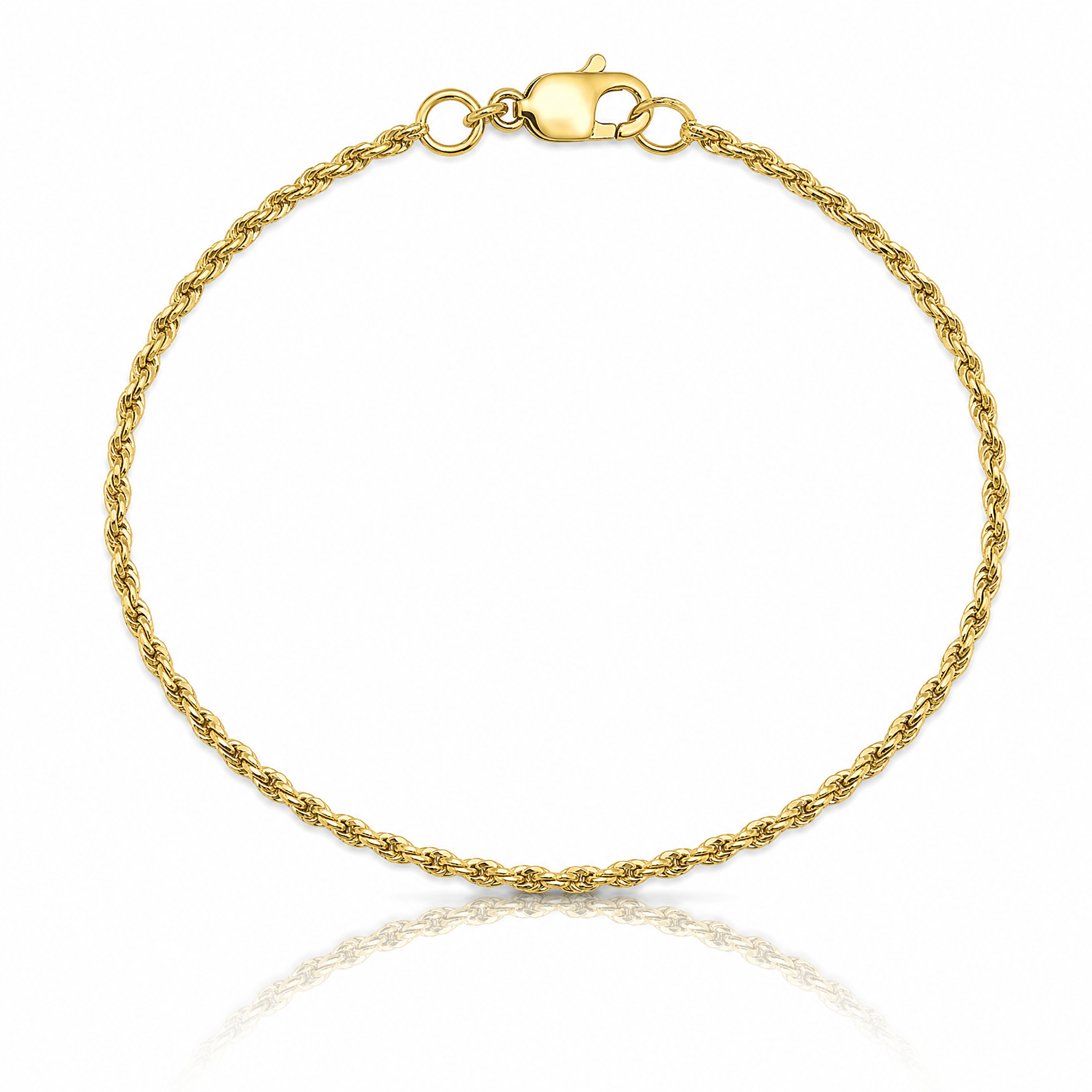 10k 1.15mm D/C Machine Made Rope Chain - Lifestyle View