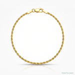 10k 1.5mm Solid Rope Chain - Lifestyle View