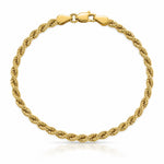10k 3.75mm Double Strand Rope Bracelet - Lifestyle View