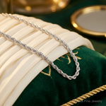 10k White Gold 1.75mm Diamond-cut Rope Chain - Lifestyle View