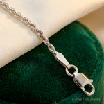 10k White Gold 1.75mm Diamond-cut Rope Chain - Lifestyle View