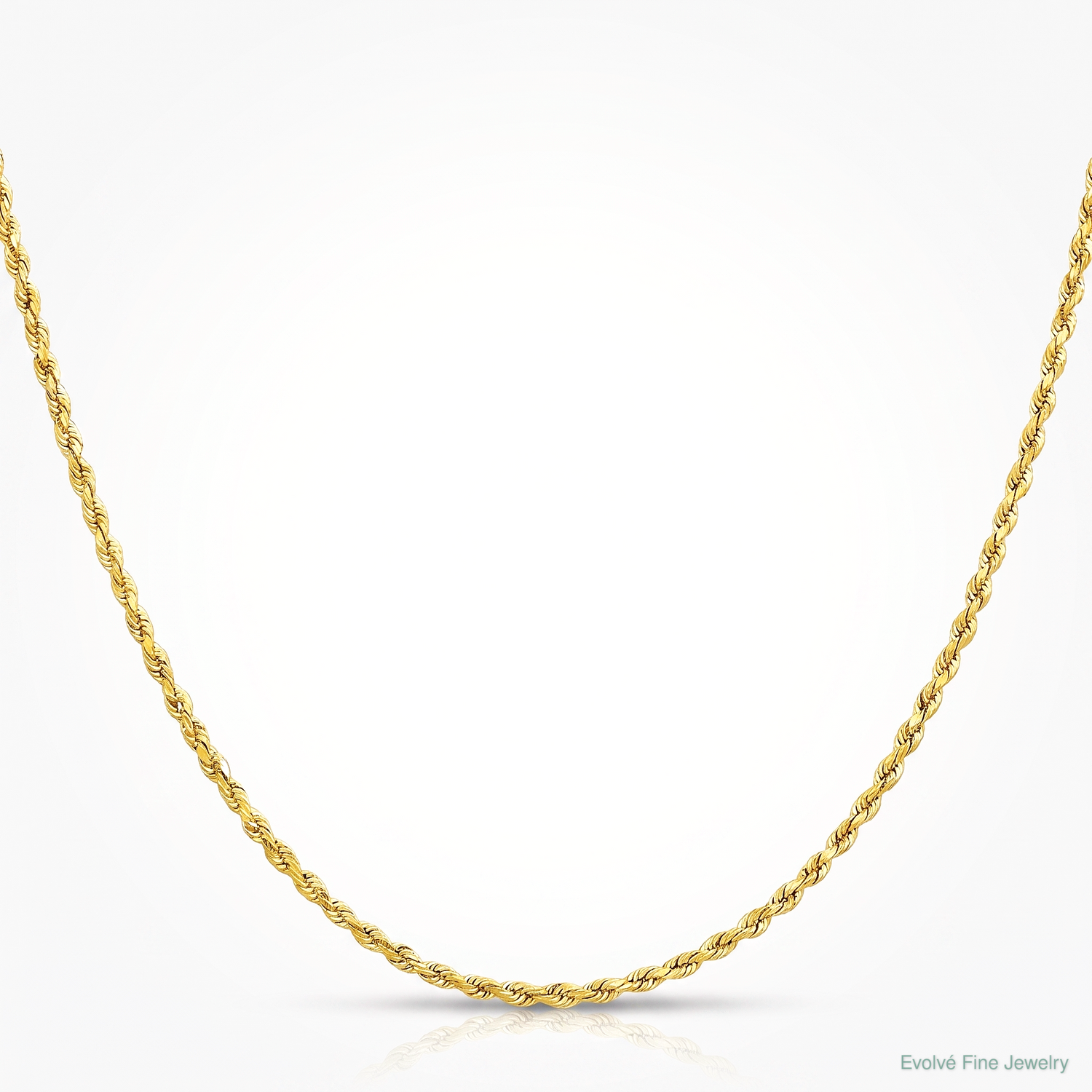 10k 2mm Lightweight D/C Rope with Lobster Clasp Chain - Lifestyle View