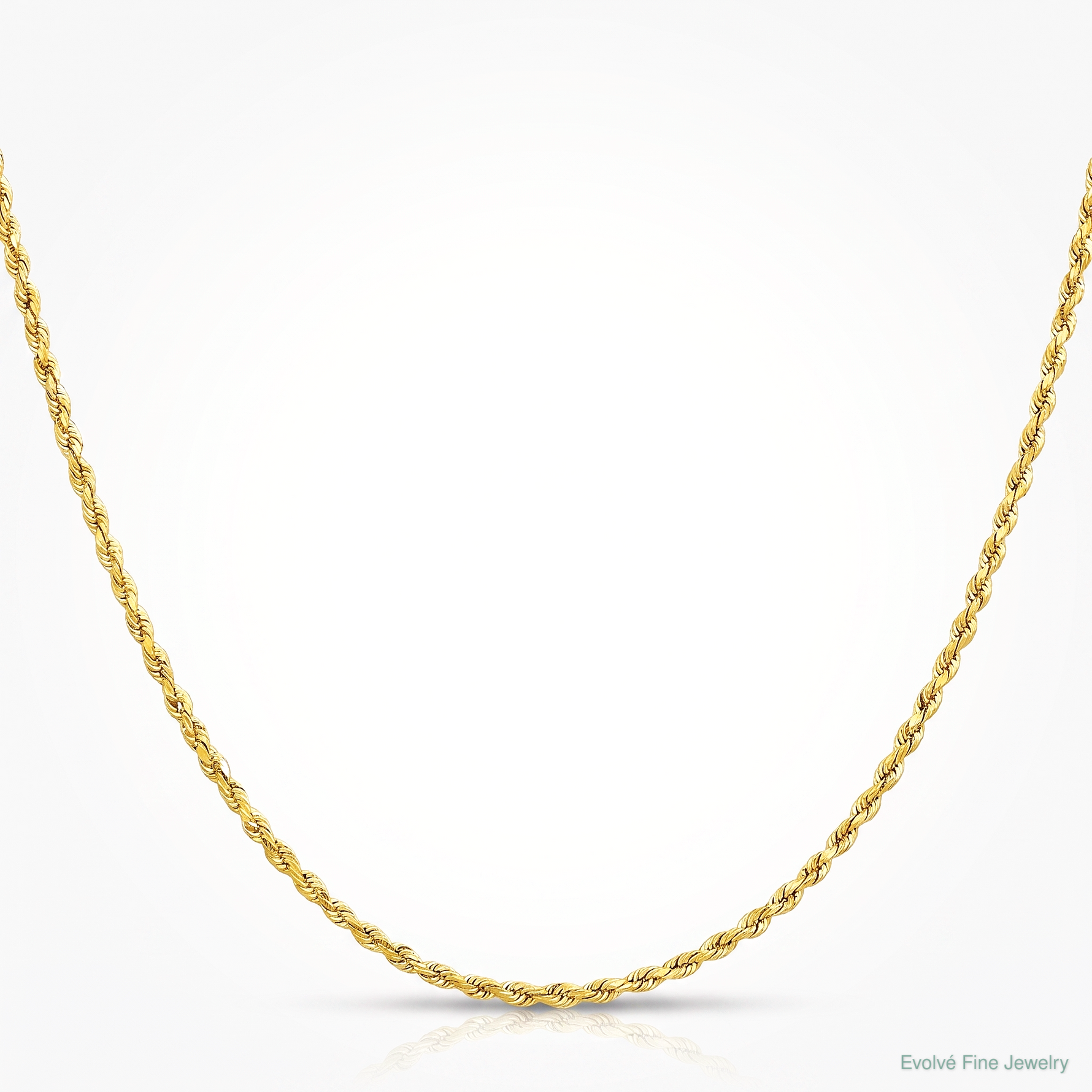 10k 2mm Lightweight D/C Rope with Lobster Clasp Chain - Lifestyle View