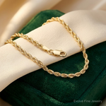 10k 2.75mm Diamond-cut Rope Chain - Lifestyle View