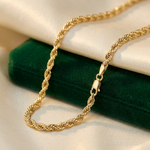 10k 3mm Diamond-cut Rope Chain - Lifestyle View