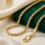 10k 3.5mm Diamond-cut Rope Chain - Lifestyle View