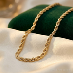 10k 3.75mm Diamond-cut Rope Chain - Lifestyle View
