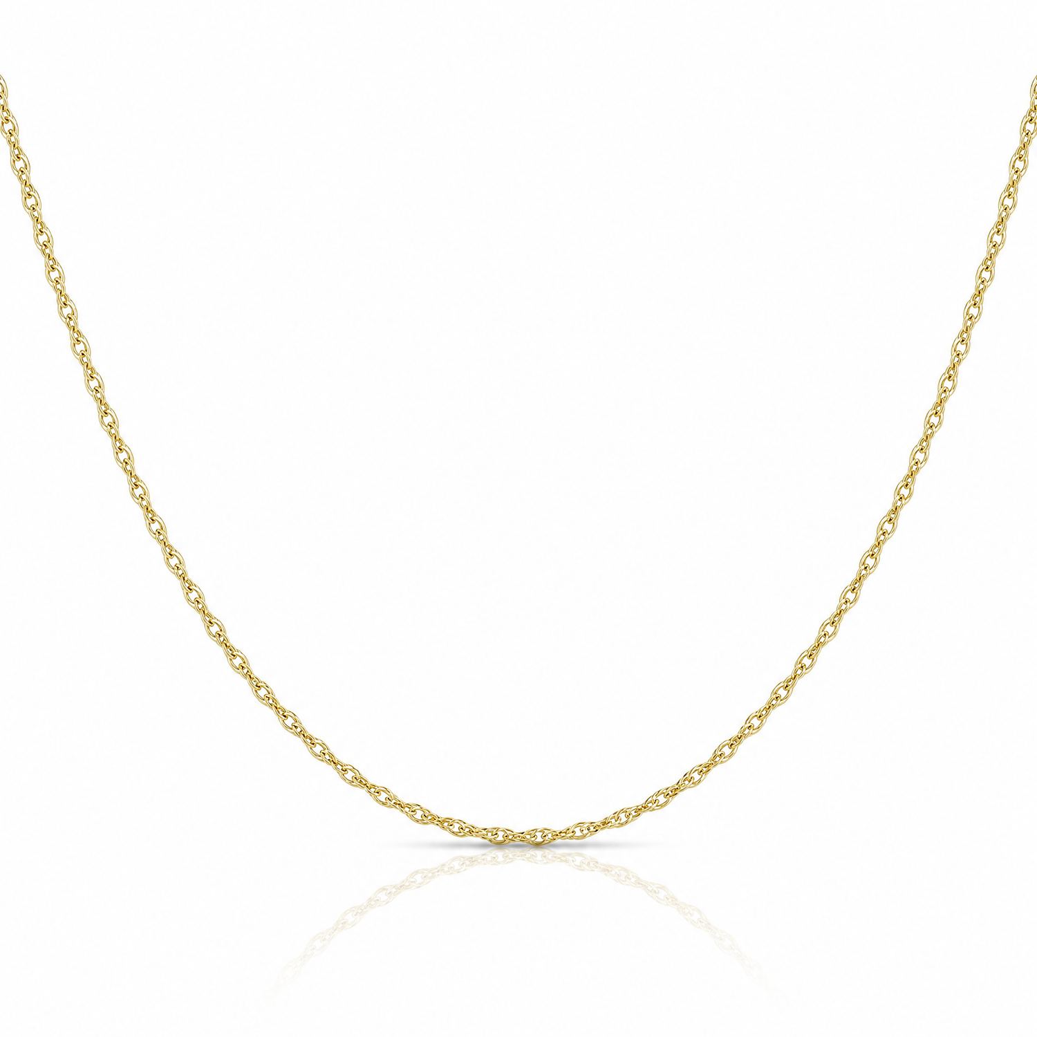 10k 1.35mm Carded Cable Rope Chain - Lifestyle View