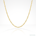 10k 1mm Carded Singapore Chain - Lifestyle View