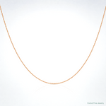 10K Rose Gold .5mm Carded Cable Rope Chain - Lifestyle View