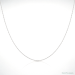 10k White Gold .5mm Carded Cable Rope Chain - Lifestyle View