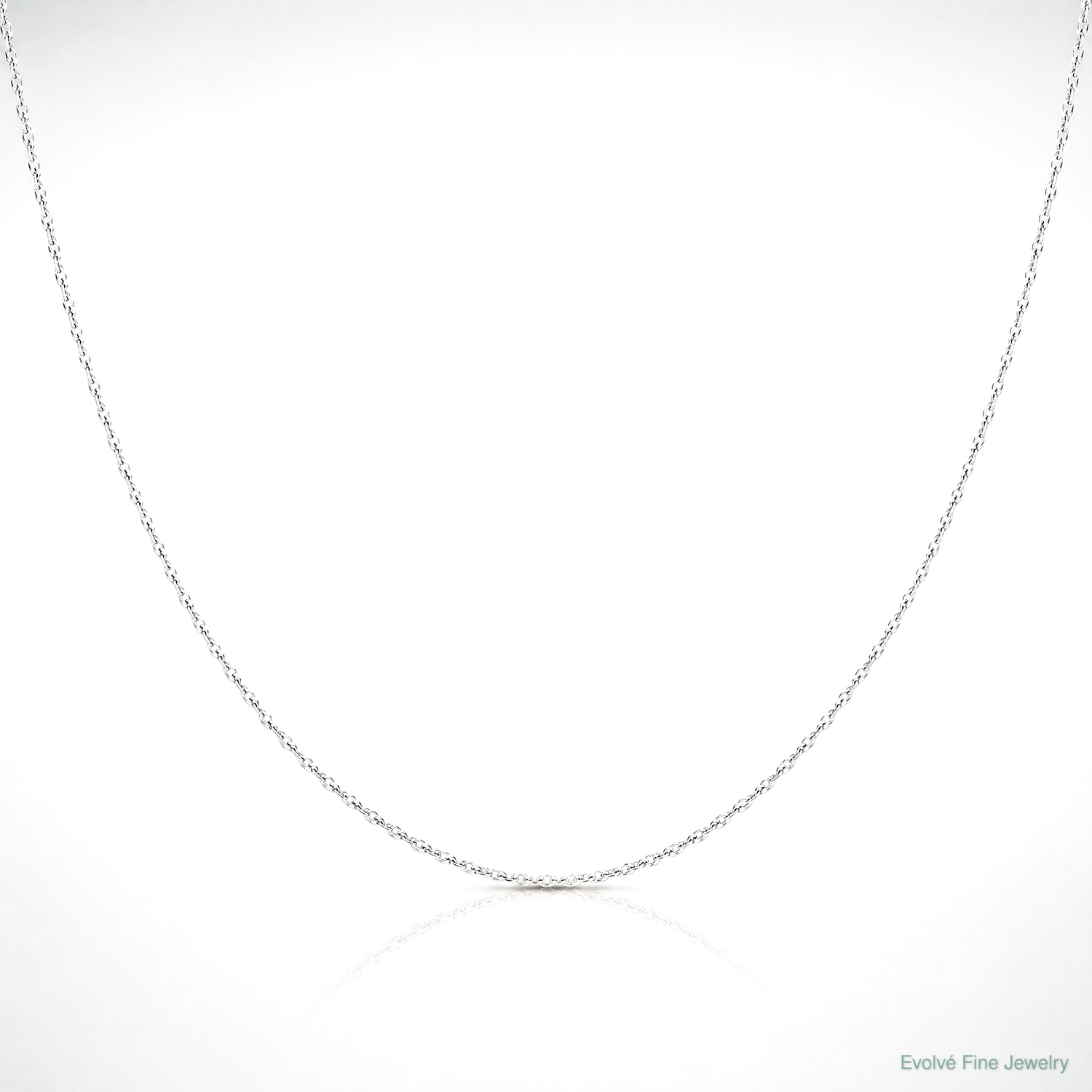 10k White Gold .5mm Carded Cable Rope Chain - Lifestyle View