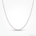 10k White Gold .42mm Carded Curb Chain - Lifestyle View