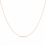 10k  Rose Gold .6 mm Carded Cable Rope Chain - Lifestyle View
