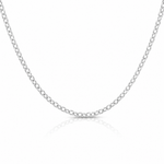 10k White Gold .6 mm Carded Cable Rope Chain - Lifestyle View
