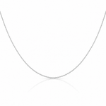 10k White Gold .6 mm Carded Cable Rope Chain - Lifestyle View