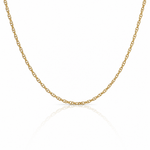 10k .6 mm Carded Cable Rope Chain - Lifestyle View