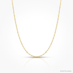 10k .6 mm Carded Cable Rope Chain - Lifestyle View
