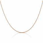 10k Rose Gold .7 mm Carded Cable Rope Chain - Lifestyle View