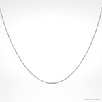 10k White Gold .7mm Carded Cable Rope Chain - Lifestyle View