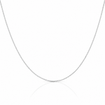 10k White Gold .5mm Carded Curb Chain - Lifestyle View