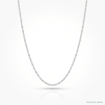 10k White Gold .95mm Carded Cable Rope Chain - Lifestyle View