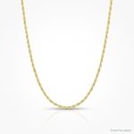 10k .95mm Carded Cable Rope Chain - Lifestyle View
