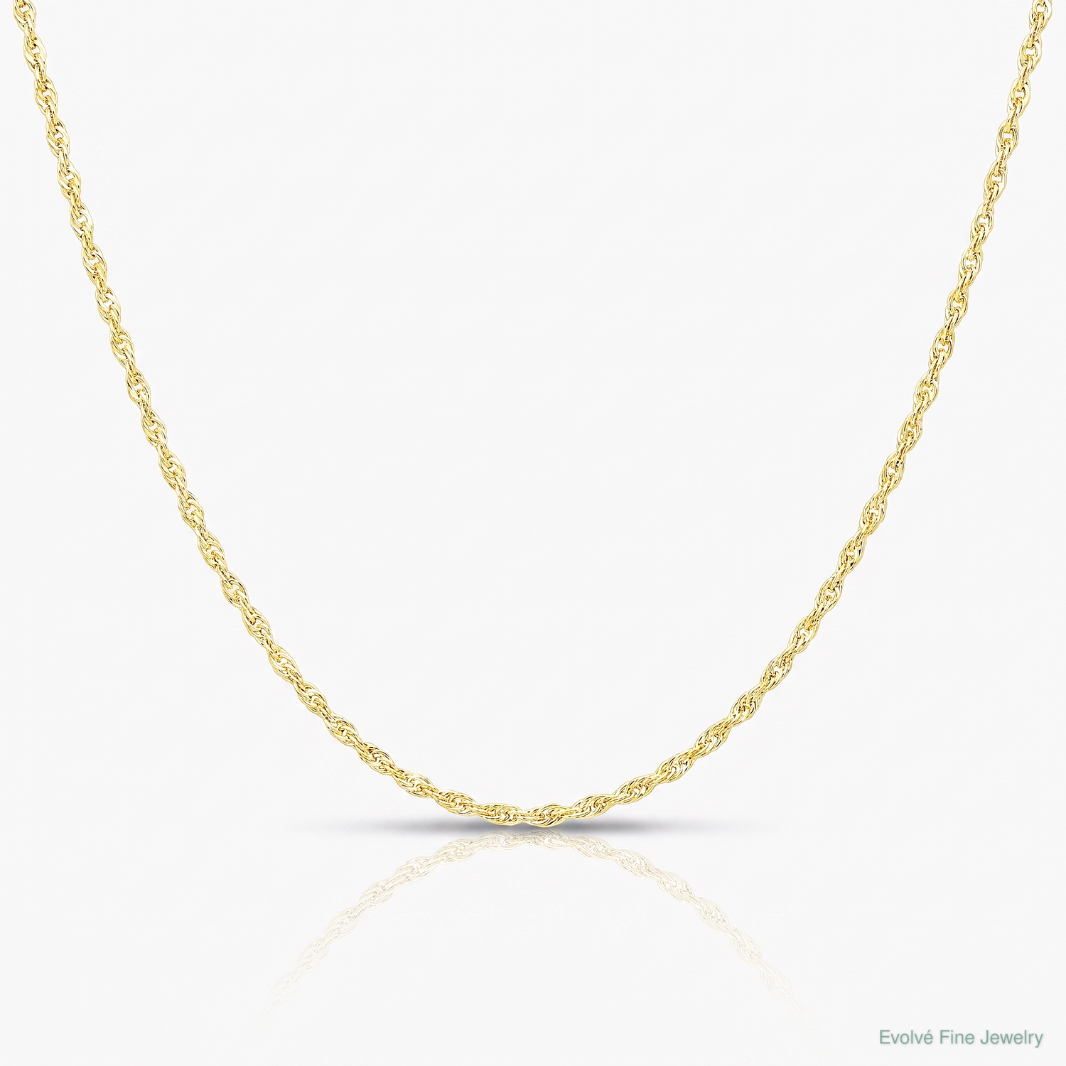 10k 1.15mm Carded Cable Rope Chain - Lifestyle View