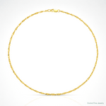 10k 1.7mm Singapore Chain - Lifestyle View