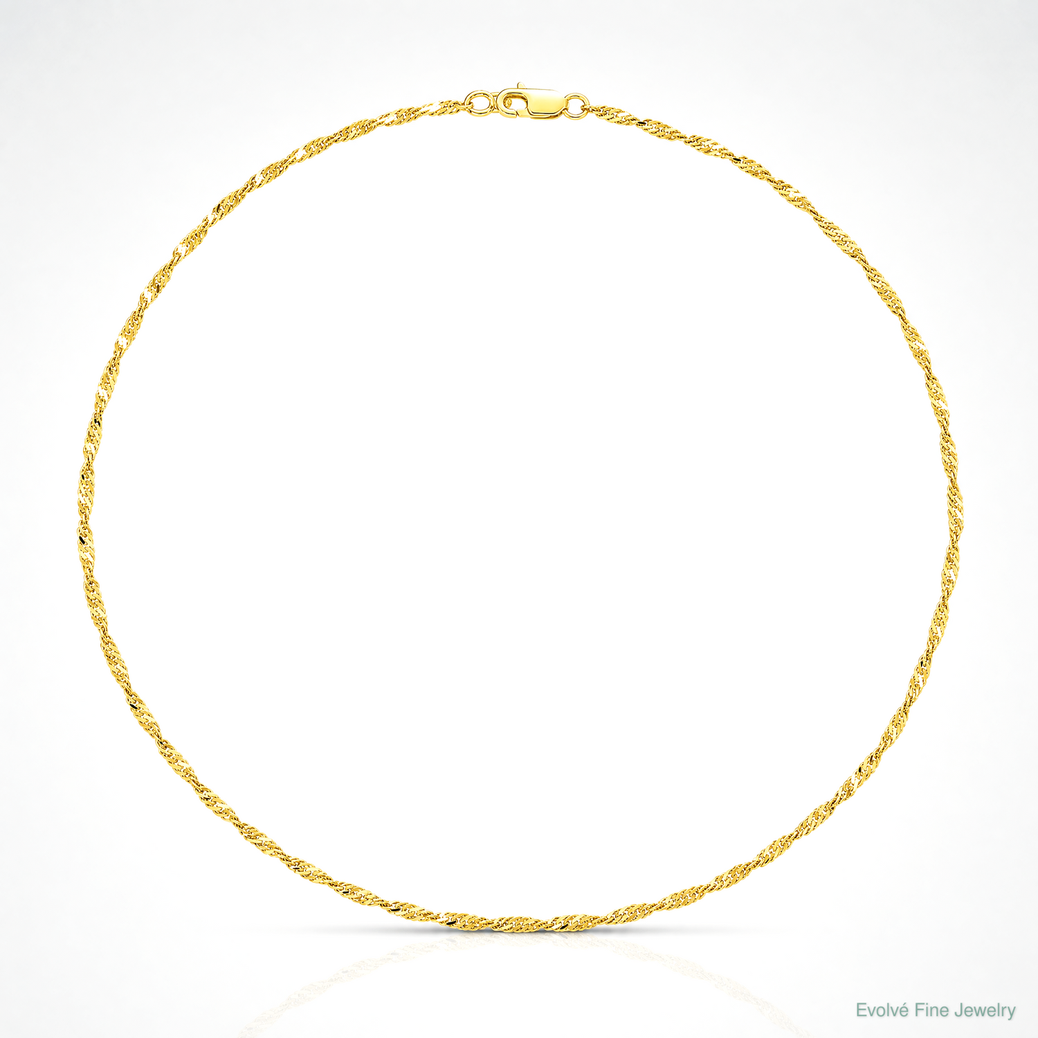 10k 1.7mm Singapore Chain - Lifestyle View
