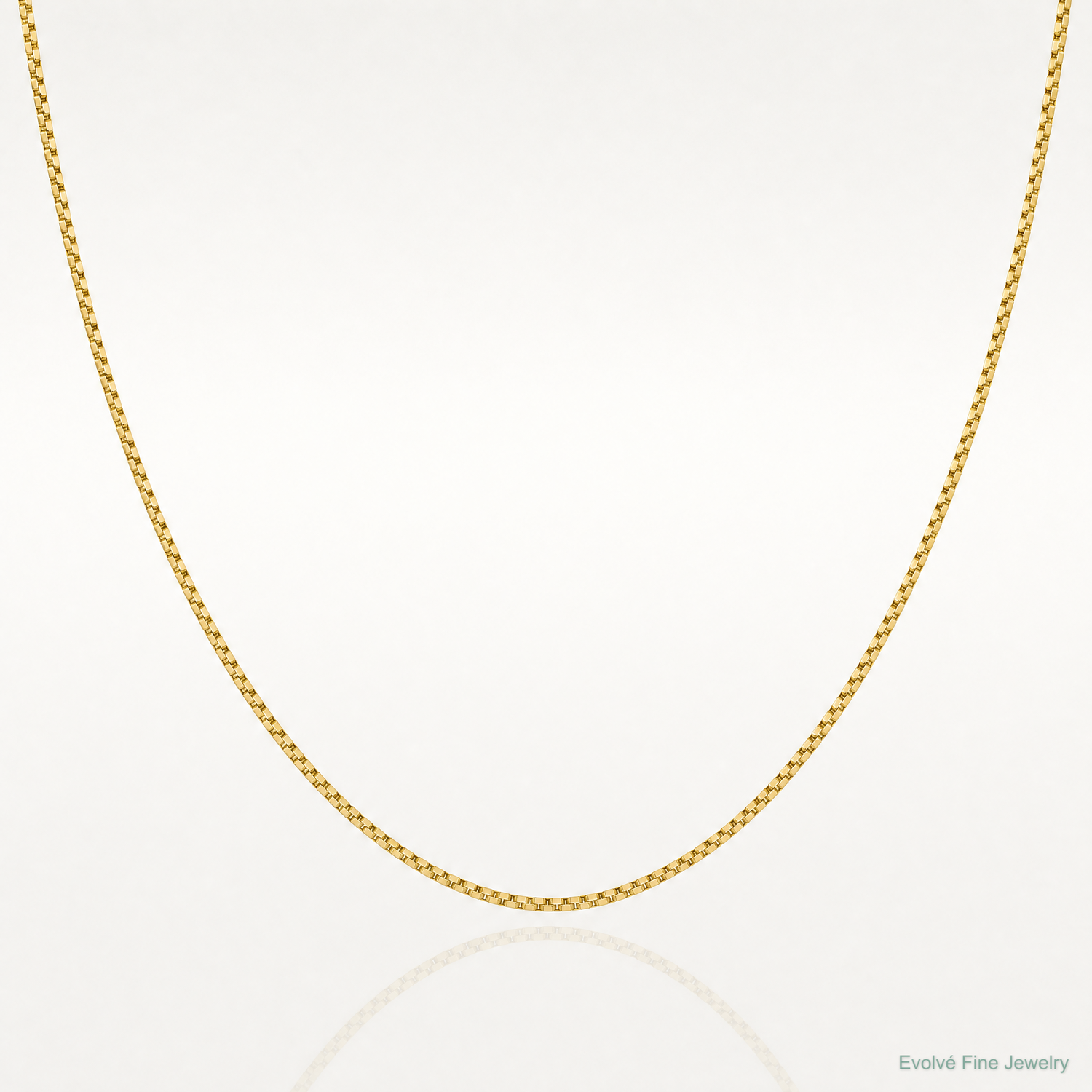 10k .7mm Box Chain - Lifestyle View