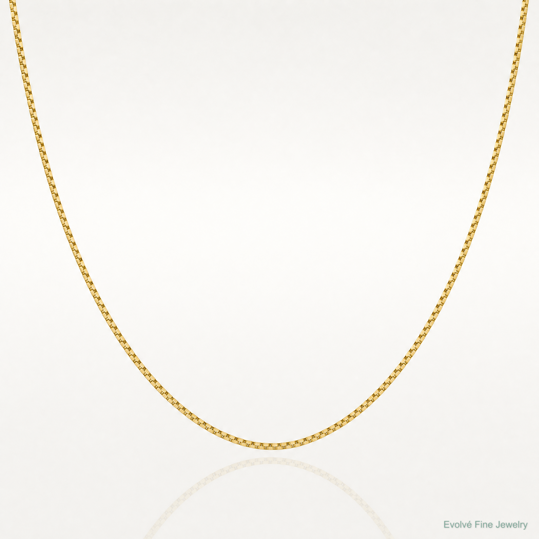 10k .7mm Box Chain - Lifestyle View
