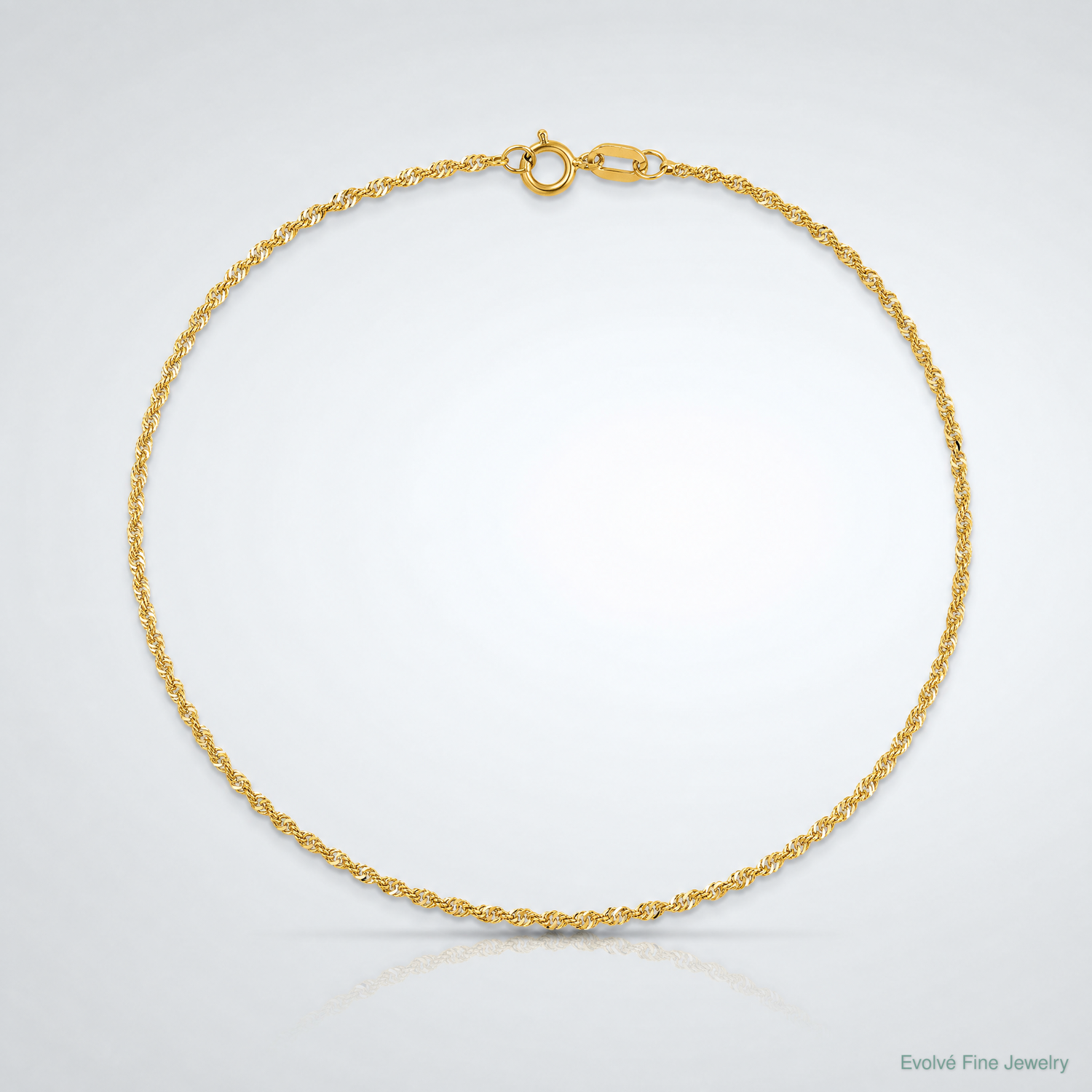 10k 1.1mm Singapore Chain - Lifestyle View