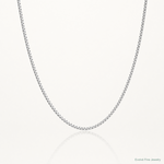 10K White Gold .7mm Box Chain - Lifestyle View