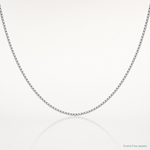 10k White Gold 1mm Box Chain - Lifestyle View
