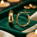 Leslie's 10K 5.8mm Polished Hoop Earrings - Lifestyle View