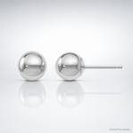 Leslie's 10k White Gold Polished Ball Post Earrings - Lifestyle View