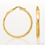 Leslie's 10K Polished Twisted Round Hoop Earrings - Lifestyle View