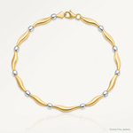 Leslie's 10K Rhodium-plated Polished and Satin Bracelet - Lifestyle View