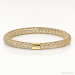 Leslie's 10K with Rhodium-plating Polished Stretch Bangle - Lifestyle View