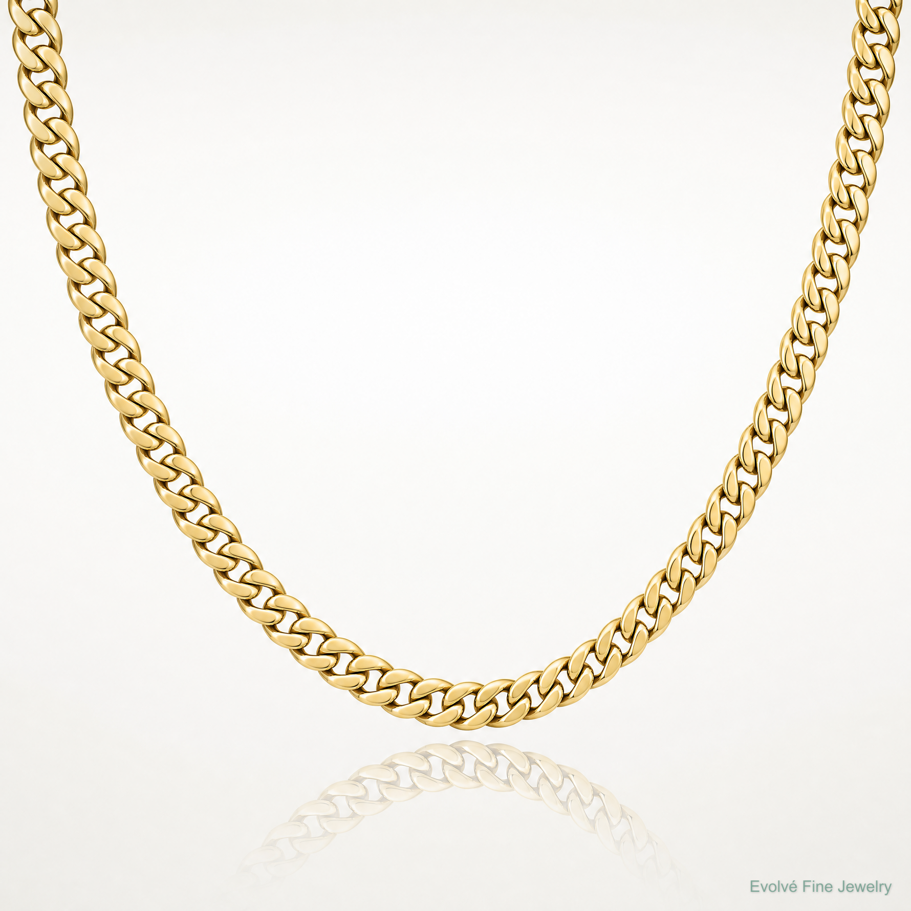 10k 5.7mm Hand-polished Miami Cuban Chain - Lifestyle View