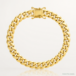 10k 8.7mm Hand-polished Miami Cuban Chain Link Bracelet - Lifestyle View