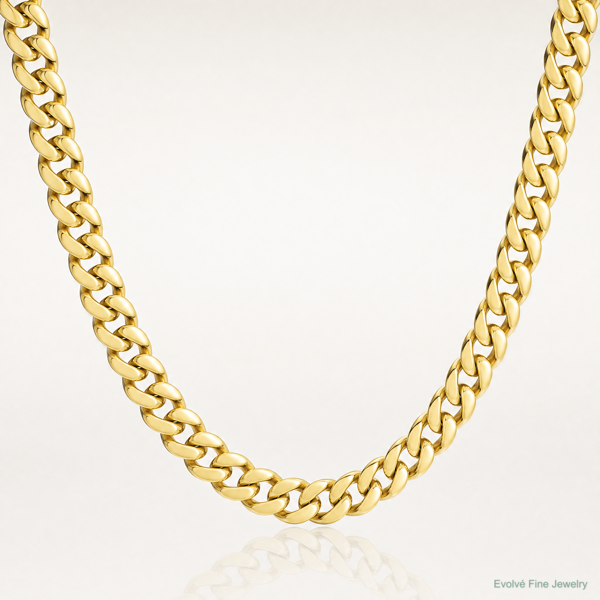 10k 10.7mm Hand-polished Miami Cuban Chain - Lifestyle View