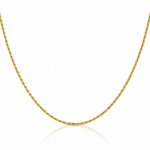 10k 1.3mm D/C Machine Made Rope Chain - Lifestyle View