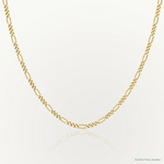 10k 1.25mm Flat Figaro Pendant Chain - Lifestyle View