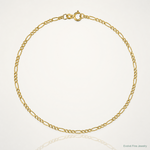 10k 1.25mm Flat Figaro Pendant Chain - Lifestyle View