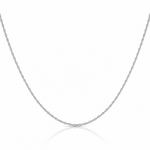 14K White Gold 1.35mm Carded Cable Rope Chain - Lifestyle View