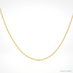 14K 1.35mm Carded Cable Rope Chain - Lifestyle View