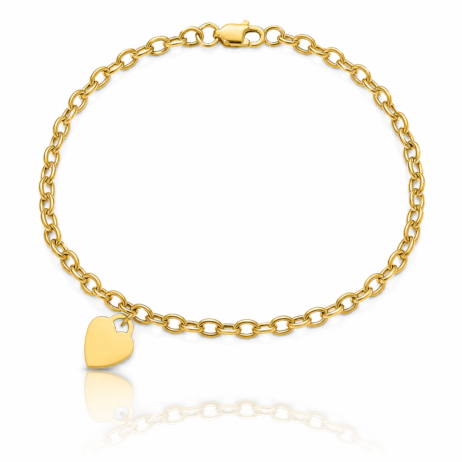 10k Dangle Heart Child's Bracelet - Lifestyle View